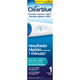 Clearblue Prueba de Embarazo con Detección Rápida, Resultado Desde Tan Solo 1 Minuto, 1 Test