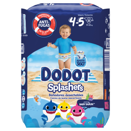 DODOT PAÑAL INFANTIL SPLASHERS TALLA 4 9-15 KILOS 11 UNIDADES