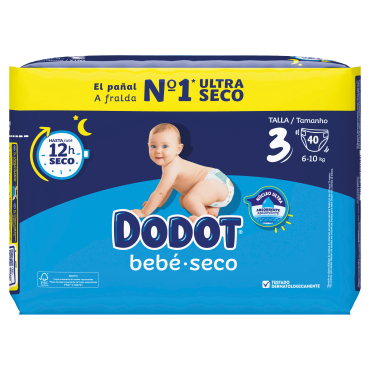 DODOT bebé seco talla 3 pañales 6-10 kg