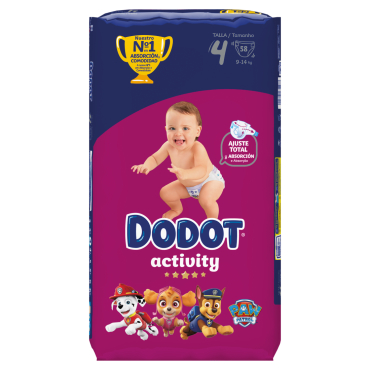 DODOT ACTIVITY talla 4 pañales 9-14 kg