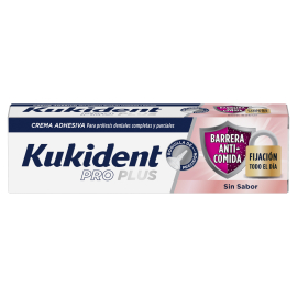 Kukident Pro Plus Barrera Anticomida Sin Sabor 40 Gr